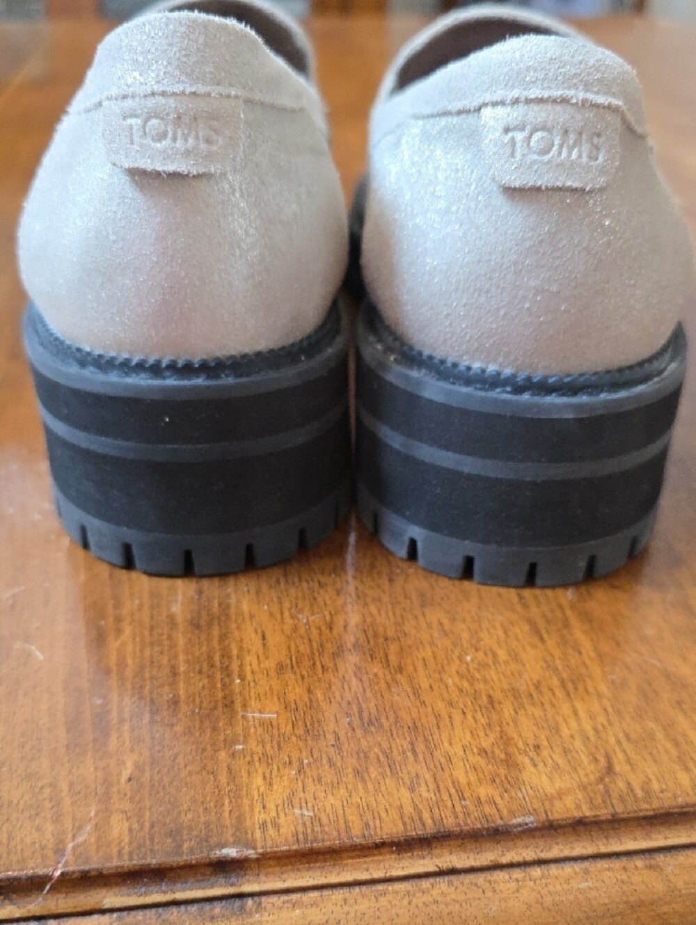 TOMS NWOT Women's Cara Shimmer Casual Preppy Penny Loafers Sz 9 - Picture 5 of 11